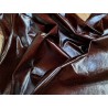 Grand morceau de cuir ciré vachette - châtaigne - maroquinerie - Cuir en stock