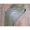 Morceau de cuir de vachette pullup ciré - vert olive - maroquinerie - Cuir en Stock