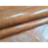 Morceau de cuir de vachette pullup ciré - noisette - maroquinerie - Cuir en Stock