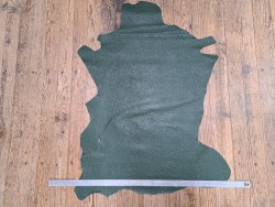 Cuir de mouton gros grains - Vert sapin - Cuir en Stock