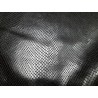 Cuir de mouton imprimé façon serpent - Noir - Cuir en Stock