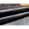 Cuir de mouton imprimé façon serpent - Noir - Cuir en Stock