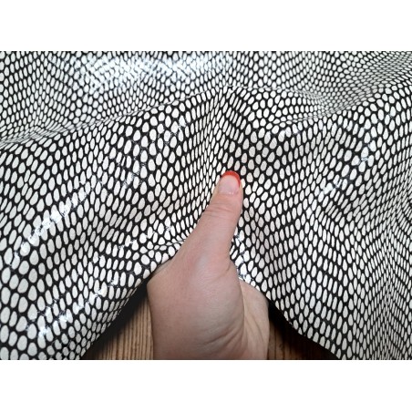 Cuir de mouton impression grain serpent - Maroquinerie - Cuir en Stock