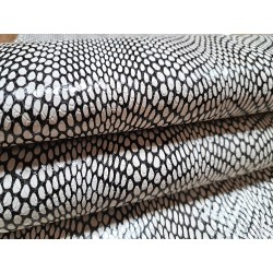 Cuir de mouton impression grain serpent - Maroquinerie - Cuir en Stock