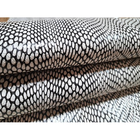 Cuir de mouton impression grain serpent - Maroquinerie - Cuir en Stock