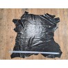 Cuir de mouton craquelé - Noir/Jaune - Cuir en Stock