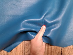 Peau de cuir de mouton - Bleu denim
