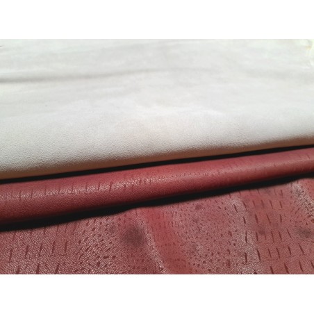 Lot de 2 peaux - Cuir de chèvre et d'agneau unique - Bonne affaire