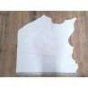 Morceau de cuir de veau - Blanc craie -B- Cuir en Stock