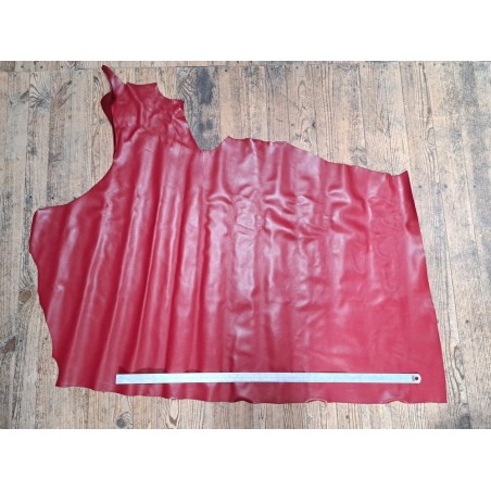 Peau de cuir de veau - rouge piment - maroquinerie - Cuirenstock
