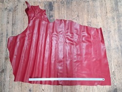 Peau de cuir de veau - rouge piment - maroquinerie - Cuirenstock