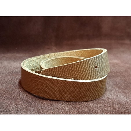 Paire de anses en cuir prêtes à poser - 70 cm - couleur camel