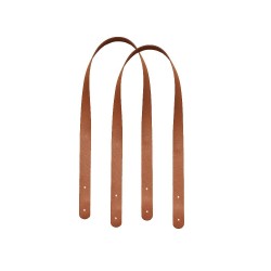 Paire de anses en cuir prêtes à poser - 70 cm - couleur camel