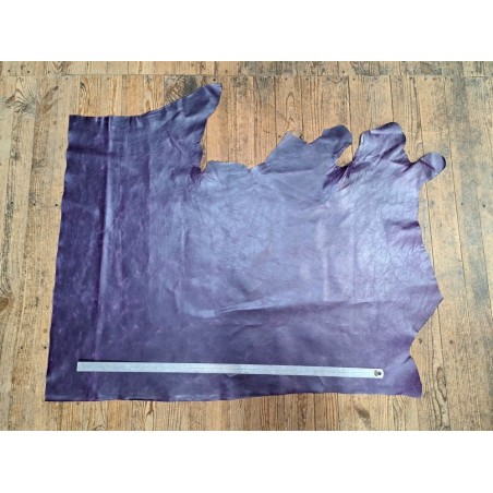 demi peau - vachette - pullup violet - cuir en stock