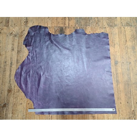 demi peau - vachette - pullup violet - cuir en stock