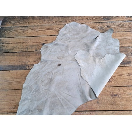 Peau de cuir de veau - Beige - maroquinerie - Cuir en Stock