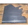 Demi-peau de cuir de vachette grain effet galuchat  - anthracite - cuir en stock