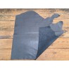 Demi-peau de cuir de vachette grain effet galuchat  - anthracite - cuir en stock