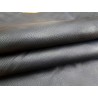Demi peau de cuir de veau grain façon lézard - noire - maroquinerie - Cuirenstock