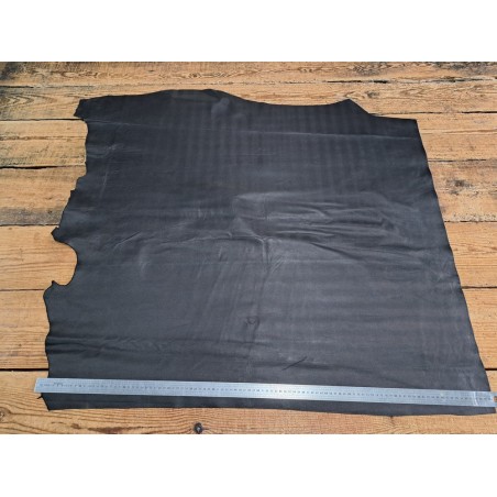 Morceau de veau grain lézard effet lézard - Noir - Cuir en Stock