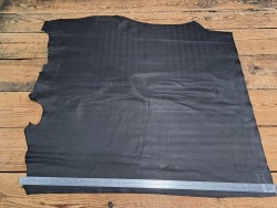 Morceau de veau grain lézard effet lézard - Noir - Cuir en Stock