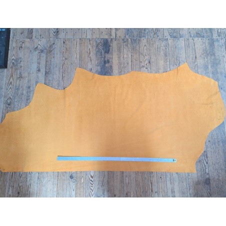 demi peau craquelé - jaune - maroquinerie - cuir en stock