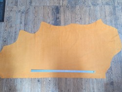demi peau craquelé - jaune - maroquinerie - cuir en stock