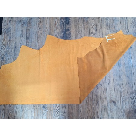 demi peau craquelé - jaune - maroquinerie - cuirenstock