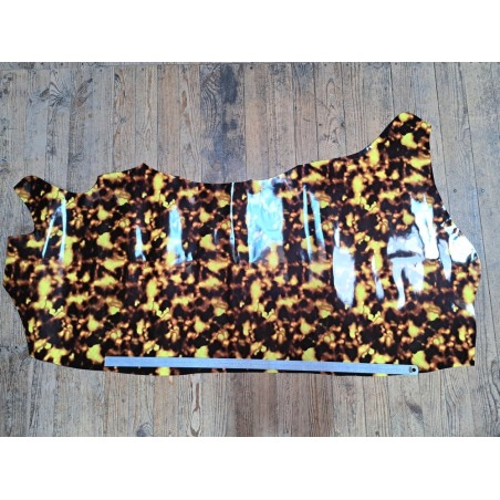 demi peau - vache - effet marbré - 3 couleurs - cuir en stock
