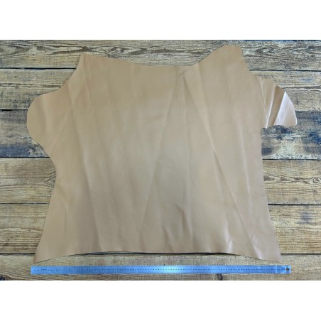 Croûte de cuir de veau pigmentée – SABLE - 2ème choix - Cuir en Stock
