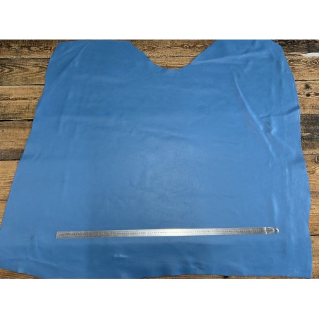 Croûte de cuir de veau pigmentée – BLEU JEANS - Cuir en Stock