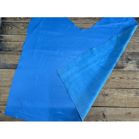 Croûte de cuir de veau pigmentée – BLEU JEANS - Cuir en Stock