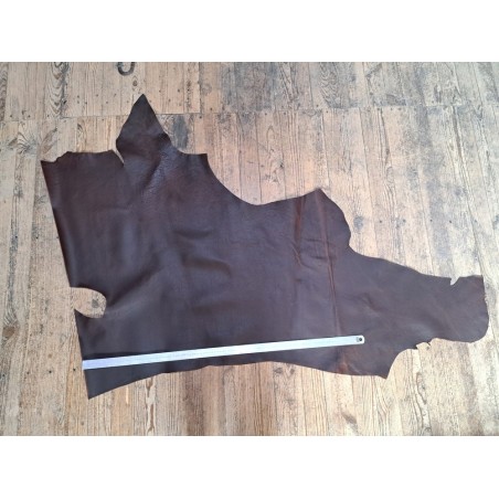 Morceau de cuir gras pullup - Marron - B - Cuir en Stock