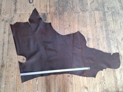 Morceau de cuir gras pullup - Marron - B - Cuir en Stock