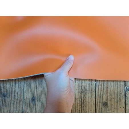 Demi-peau de cuir de vachette tannage ferme - orange - Cuirenstock