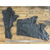 Chutes de cuir vache gris orage - maroquinerie ameublement - cuir en stock