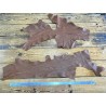 Chutes de cuir de vache - noisette - maroquinerie - Cuir en Stock
