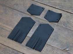 pattes mexicaines en cuir noir mat cuirenstock