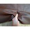 Grand morceau de cuir de taurillon - gros grain - marron - Cuir en Stock