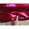 Peau de cuir de chèvre métallisé - rouge - Cuir en Stock