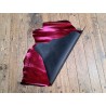 Peau de cuir de chèvre métallisé - rouge - cuir en Stock