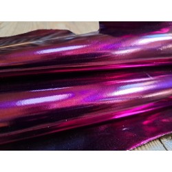 Peau de cuir de chèvre métallisé - violet - Cuir en Stock