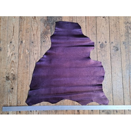 Peau de cuir de chèvre métallisé - violet - Cuirenstock