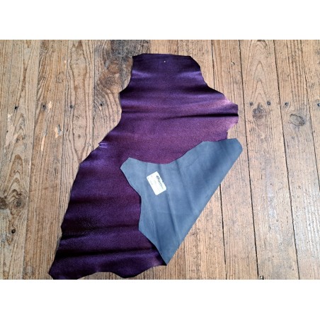 Peau de cuir de chèvre métallisée - Violet
