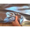 Peau de cuir de chèvre métallisé - bleu ciel -  maroquinerie - Cuir en Stock