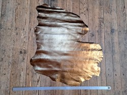 Peau de cuir de chèvre métallisé - bronze - Cuirenstock
