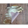 Peau de cuir de chèvre métallisé - gold - Cuirenstock