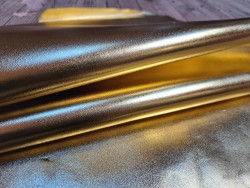 Peau de cuir de chèvre métallisé - gold - Cuir en Stock