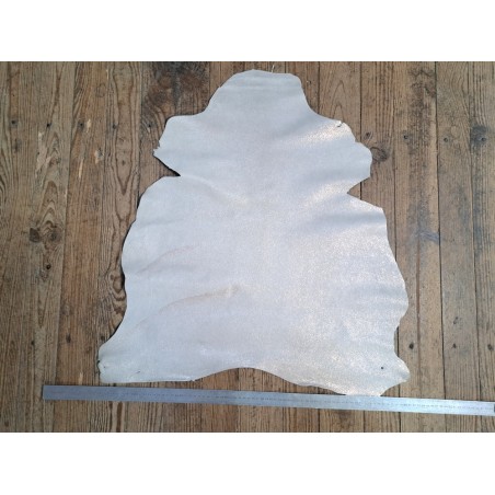 Chèvre pailletée - crème - cuir en stock