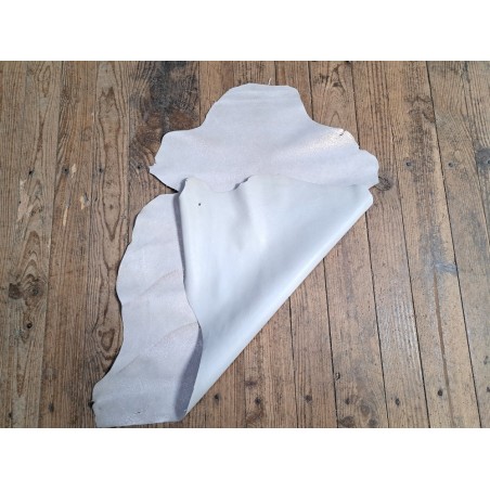 Peau de chèvre velours pailletée - Crème - Cuirenstock
